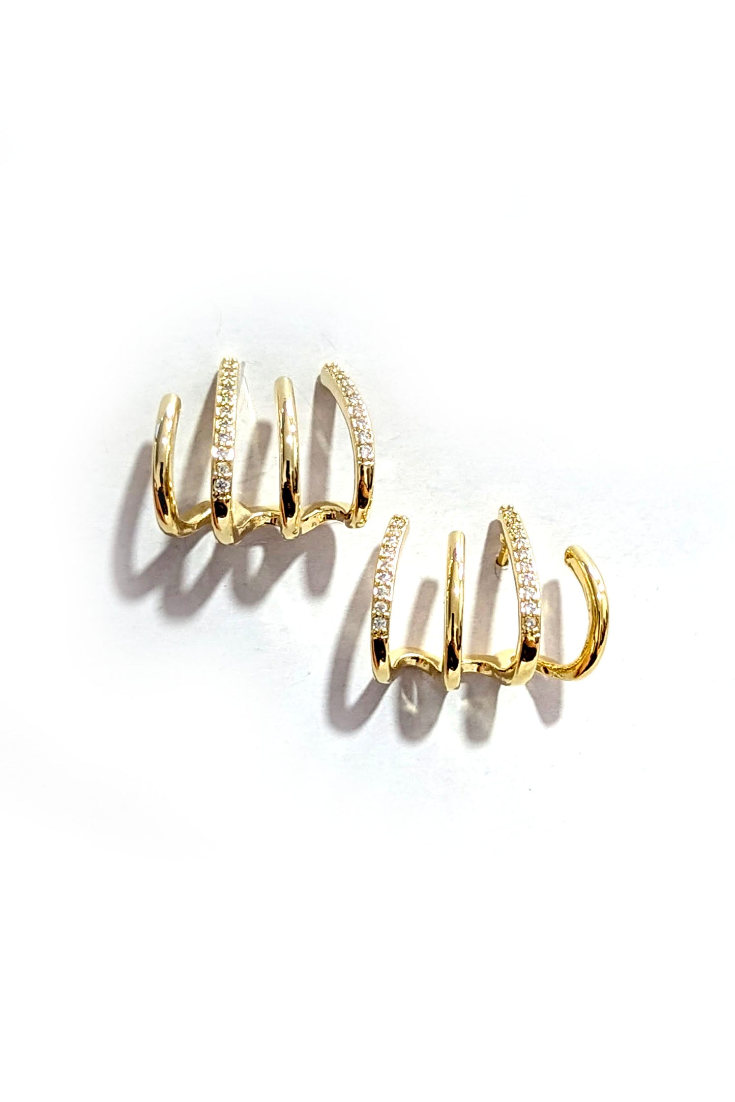 Gold Lobe Hugging Earrings