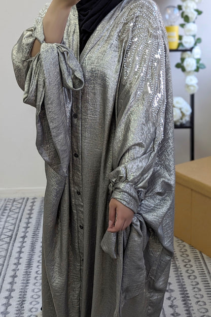 Silver Shimmer Batwing Maxi