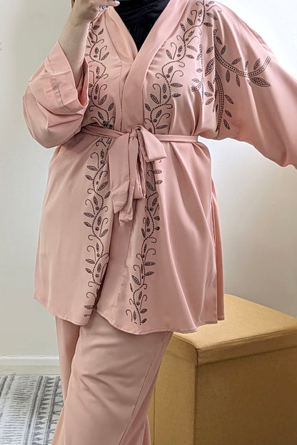 Dusty Pink Diamante Co-ord